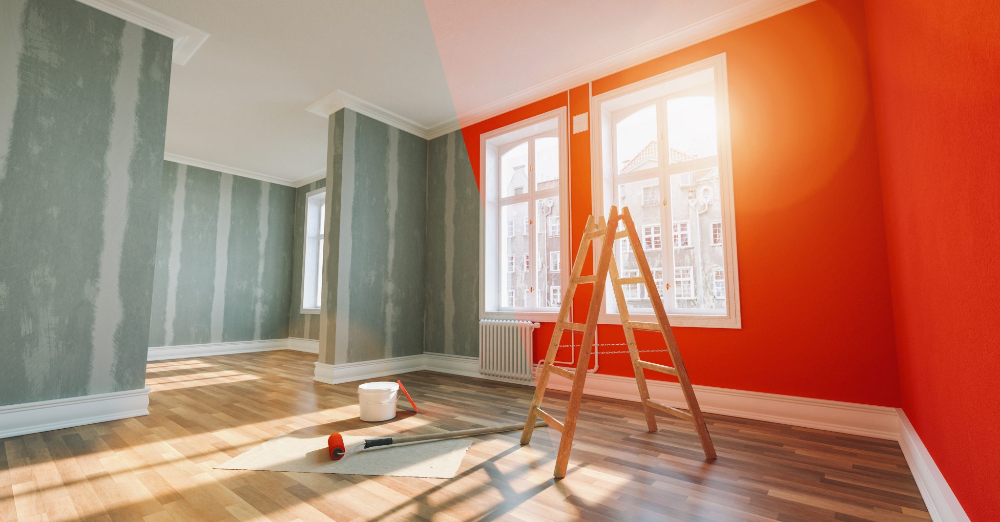 Exterior painting service on a residential home in the Lower Mainland